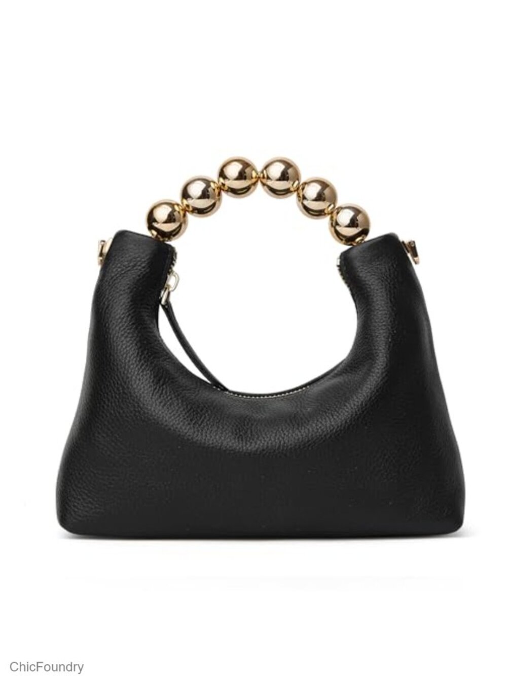 Genuine Leather Top Handle Clutch Pearl Tote Mini Crossbody Bag